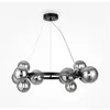 Plafonnier suspendu - Maytoni - Dallas - 1 globe noir - Abat-jour fumé - G9