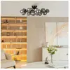 MAYTONI Plafonnier globe moderne à 20 lumières noir mat, abat-jour fumé, G9