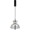 Maytoni Bangkok, forme de tambour, gris fumé, Ø 25 cm, verre