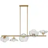 Maytoni suspension Miracle, à 5 lampes, couleur laiton, verre