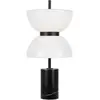 Maytoni Lampe de table LED Kyoto, noir, hauteur 46 cm, marbre