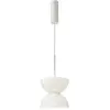 Maytoni Suspension LED Kyoto, blanc, Ø 22 cm, verre, métal