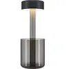 Maytoni lampe de table LED rechargeable AI Collaboration, verre, gris