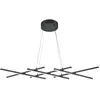 Maytoni Suspension LED Halo, noir, longueur 103,5 cm