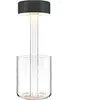 Maytoni lampe de table LED rechargeable AI Collaboration, verre, noir