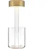 Maytoni lampe de table LED rechargeable AI Collaboration, verre, or