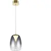 Maytoni suspension LED Splash, gris fumé, Ø 20 cm, verre