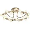Plafonnier armature métallique or et blanc mat 60cm Tessara - Maytoni