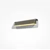 Maytoni Applique murale LED FLAT, gris/laiton, largeur 30 cm, verre/mé...