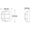 G & L Handels GmbH Applique d'extérieur 400180, anthracite, Ø 24 cm, a...