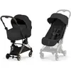 Duo Poussette Coya et Nacelle Sepia Black / Rose Gold
