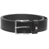 BOSS Hommes Ther-Flag-E Sz35 Ceinture en cuir italien avec passant à rayures emblématiques