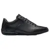 BOSS Hommes Saturn Lowp Baskets en Cuir avec Doublure Anti-odeurs