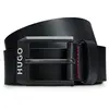 BOSS  HUGO Hommes Gelio-B Sz40 Ceinture en cuir avec boucle noir mat à logo