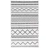 Non communiqué Tapis Tissé Imprimé à Poils Plats Maya IV Blanc & Noir 120 x 180 cm