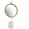 Miroir à Poser Rond Eleganca 65cm Blanc & Or