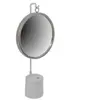 Miroir à Poser Rond Eleganca 65cm Blanc & Argent