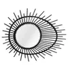 Miroir Mural Design en Rotin "Aina" 58cm Noir
