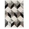 Non communiqué Tapis Fait Main en Cuir Lavin IV Noir & Multicolore 120 x 170 cm