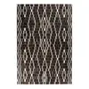 Non communiqué Tapis Fait Main en Cuir Lavin Noir & Blanc 120 x 170 cm