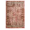 Paris Prix Tapis Antique Floral à Poils Courts Ariya Rouge 120 x 170 cm