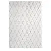 Tapis Shaggy Géométrique Vivica Blanc & Rose 160 x 230 cm