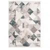 Paris Prix Tapis Géométrique à Franges Akropolis II Gris & Bleu 120 x 180 cm
