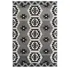 Paris Prix Tapis Coupe 3D à Poils Courts Ethnie Gris 80 x 150 cm