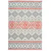 Paris Prix Tapis Jacquard à Poils Courts Ethnie Gris & Orange 120 x 170 cm
