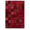 Paris Prix Tapis Patchwork en Cuir Fait Main Voila Rouge 200 x 290 cm