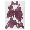 One Couture Tapis Imitation Fourrure Rabbit Violet & Blanc 120 x 160 cm