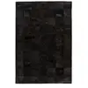 Paris Prix Tapis Patchwork en Cuir Fait Main Voila Noir 120 x 170 cm