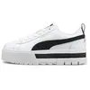 Chaussures Puma Mayze Lth blanc noir doré femme - 36