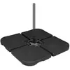 WOLTU Pied de Parasol 4 Pièces 60L, conviennent aux parasols avec pied...