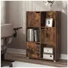 WOLTU Bibliothèque étagère de rangement, meuble cube 59,6x29x91cm, en mdf, marron rustique