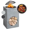 Braséro Blumfeldt Monolith avec grill MGO & bac en acier et pare-étinc...