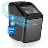 Klarstein Machine à glaçons - 15kg/24h, 2 tailles: S & L, réservoir 2,9 L, minuterie, autonettoyage, inox - Noir