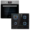KLARSTEIN Kalahari Ignito Four encastrable + Table de cuisson 4 brûleurs gaz