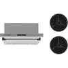 KLARSTEIN Vinea Hotte îlot 60cm+ 2 filtres recyclage d'air 610m³/h arg...