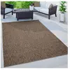 Paco Home Tapis Extérieur Uni Motif - Moucheté Marron