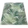 PACO HOME Tapis Intérieur & Extérieur Tissage À Plat Jungle Découpé Design Palmiers Floral Vert [80x150 cm]