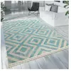 PACO HOME Tapis Extérieur Bleu Blanc Balcon Terrasse Motif Losanges Design Scandinave [60x100 cm]