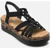Rieker Femme V3902 Sandales compensées, Noir, 37 EU