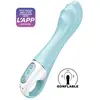Satisfyer Air Pump Vibrator 5+ Vibrator Punto G Blue Pink Inflatable 1ut