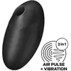 Satisfyer Vulva Lover 3 Air Pulse Stimulator and Vibrator Black 1ut