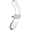 Satisfyer Double Crystal Gode Hot & Cold Transparent 1ut