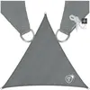 TECTAKE Voile d'ombrage triangulaire, gris - 600 x 600 x 600 cm