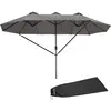 TECTAKE Parasol SILIA en aluminium 460 x 270 cm