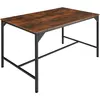 TecTake Table de salle à manger Style industriel 120 x 75 x 75 cm Bois foncé TU