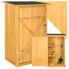 Tectake - Armoire de jardin adossée Taman 75 x 56 x 118 cm - marron